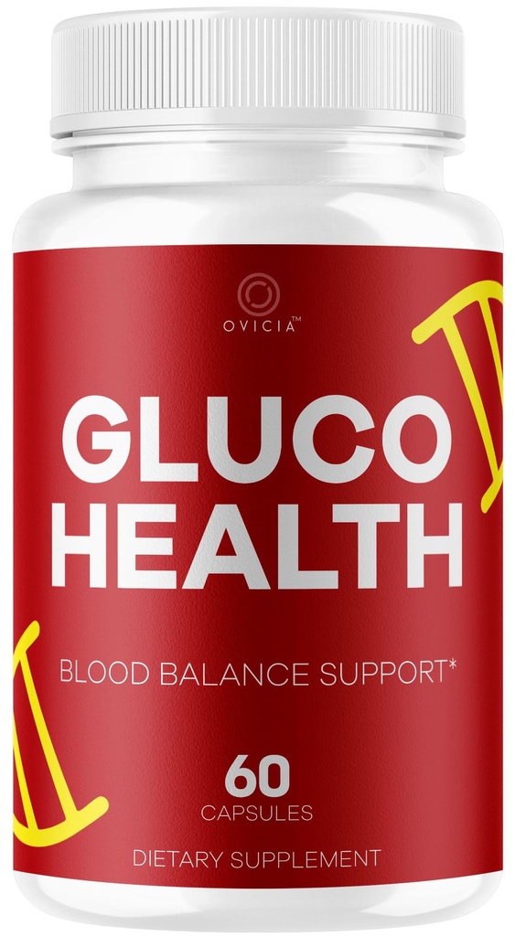Gluco Health Capsules - GlucoHealth Support Pills Premium Plus All Natural Ingredients Advanced GlucoHealth Formula Maximum Strength for Overall Health & Wellness, 60 Capsules for 1 Month