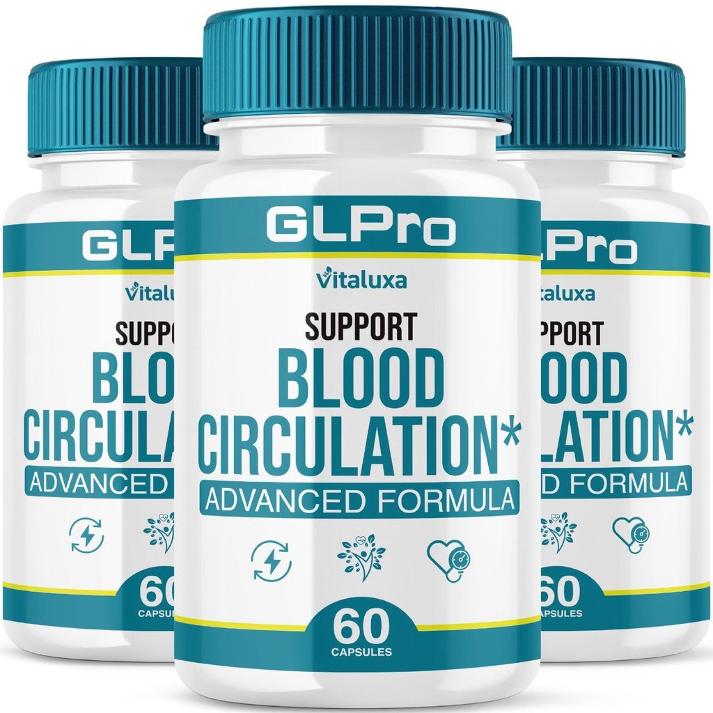 (3 Pack) GLPro Blood Support Capsules, GL Pro Pills Supplement for Balance Control Natural Premium Blend Ingredients, GLPro Support Circulation Flow Max Strength Formula Daily Health Reviews (180 Ct)