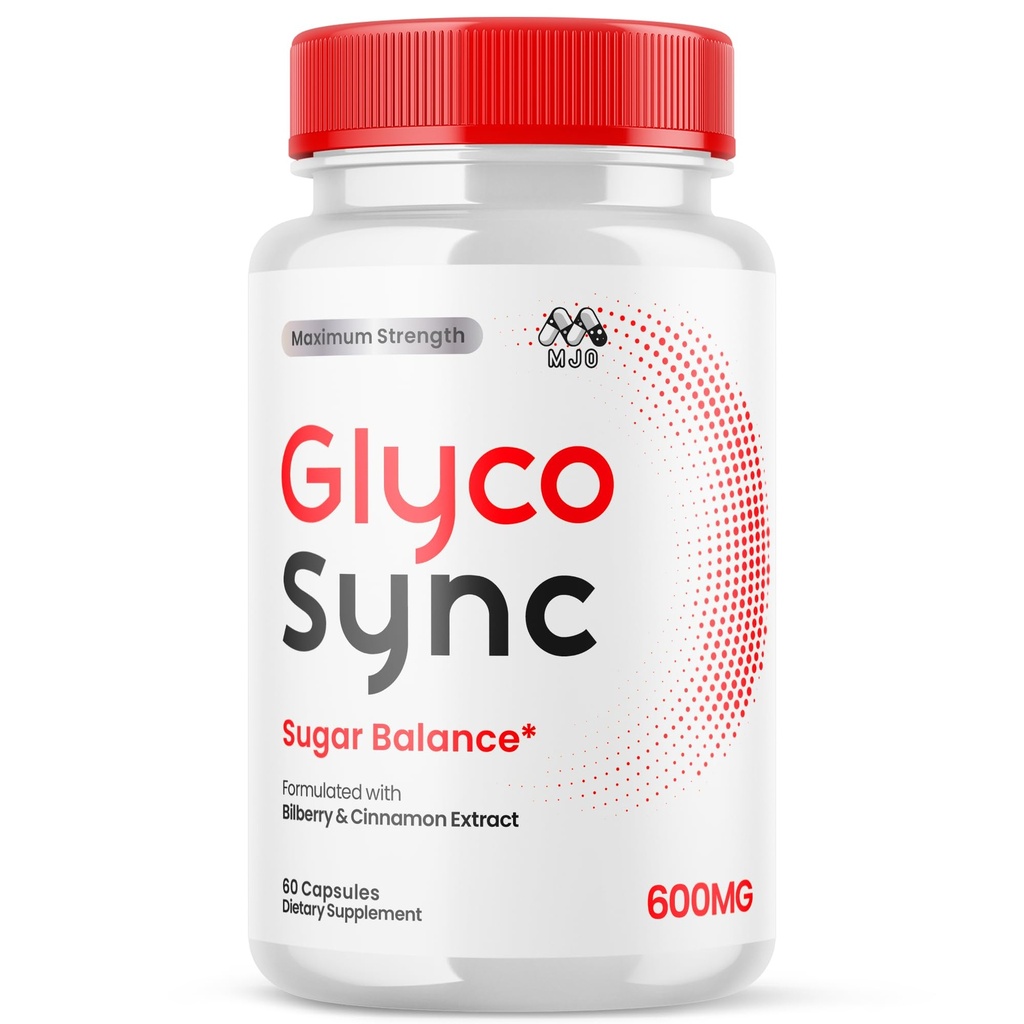 Glyco Sync Capsules - Glyco Sync Maximum Strength Sugar Support Pills, All Natural GlycoSync Once Daily Capsule for Health & Wellness Advanced Cinnamon Extract and Bilberry Formula (60 Capsules)