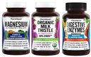 Farm Haven Magnésium Glycinate et Malate + Thistle de lait + Enzymes digestifs avec probiotiques