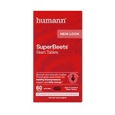 Comprimés Cœur SuperBeets Humann Coat lisse 500mg – Poudre non-OGM – Antioxydants étudiés cliniquement, 60 Nombre