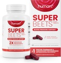 Comprimés Cœur SuperBeets Humann Coat lisse 500mg – Poudre non-OGM – Antioxydants étudiés cliniquement, 60 Nombre