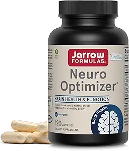 Formules de Jarrow Neuro Optimizer avec 7 ingrédients neuro-nutriants, supplément alimentaire pour la santé cérébrale et le soutien antioxydant, 120 capsules, 30 jours d'approvisionnement, pack de 12