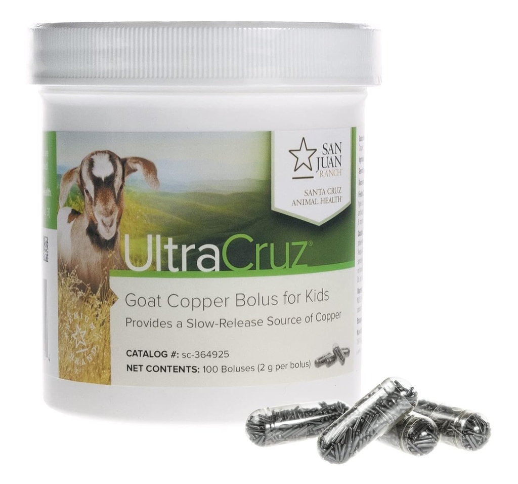 UltraCruz - sc-364925 Supplément Bolus de cuivre de chèvre pour les chèvres, 100 Nombre x 2 Grams