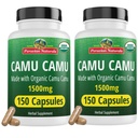 Peruvian Naturals Organic Camu Camu Capsules 1500mg – Natural Vitamin C Supplement, 300 Vegan Pills, Antioxidant Support, Immune & Skin Health