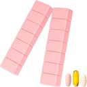 Sanderala 2Pack Organisateur hebdomadaire de pilules, grand extra 7 jours cas de pilules, boîte quotidienne de pilules pour huile de poisson, comprimés de calcium et autres pilules vitaminées