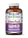 Amazing Formulas Vitex Fruit 400 Mg | Veggie Capsules | Non-GMO | Gluten-Free | Made in USA (1 Pack | 250 Count)