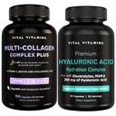 Vital Vitamins Multi-Collagen Plus 150 ct + Hyaluronic Acid Hydration Complex 60 ct