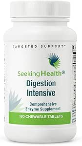 Recherche Santé Digestion Intensive Chewable, Comprehensive Enzyme Complete, Soutient Confort Après Manger, Vegan et Végétarien (180 comprimés à croquer)*
