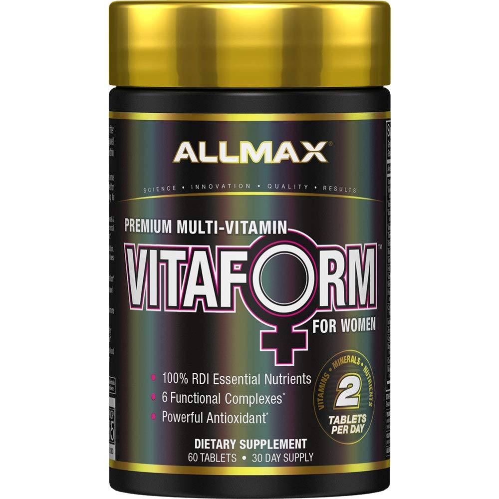 ALLMAX VITAFORM - 60 Tablets - Premium Multivitamin for Women - Six Functional Complexes + Vitamin C, D3, Chromium & Calcium - 30 Servings
