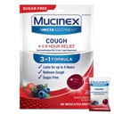 Mucinex Instasoothe gouttes de toux sans sucre, remède contre la toux pour les adultes avec dextrométhorphane HBr, gouttes de toux non menthol, Lozanges suppresseurs de la toux, gouttes de toux médicamentées de baie mixte, 40ct