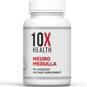 Supplément Cerveau Neuro Medulla Santé 10X - Supplément Cerveau Nootropique pour Cerveau, Mémoire et Focus - Supplément Mémoire avec Vitamine B1 & B3, Zinc, Ginkgo Biloba & Plus - 60 Capsules