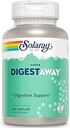 SOLARAY Super Digestaway Enzymes digestifs - Pancréatine, Papaine, Ginger, Pepsin, Betaine HCl, Aloe Vera, et plus - Soutien à la digestion et à l'absorption des nutriments - Verified - 180 VegCaps