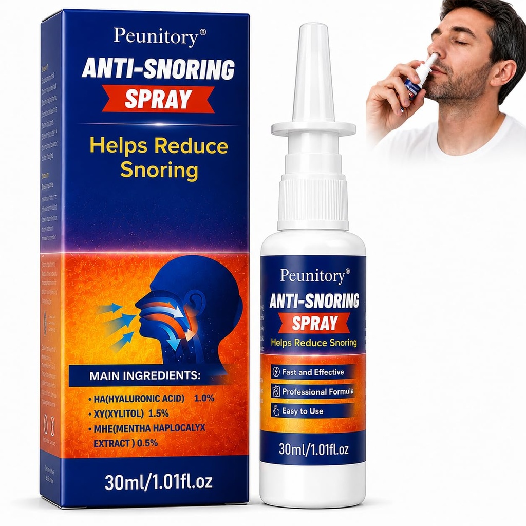 Anti Snoring Spray, Fast Acting Snore Stopper & Advanced Snoring Solution for Quiet Sleep and Better Nighttime Breathing, Comfortable Alternative to Nasal Strips, Mouth Tape & Mouthpiece, 1.01 fl oz