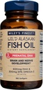 Wiley's Finest Wild Alaskan Fish Oil DHA prénatal - 900mg EPA et DHA Omega-3 pour les femmes enceintes et les mères allaitantes - 180 Softgels (90 portions de vitamines prénatales)