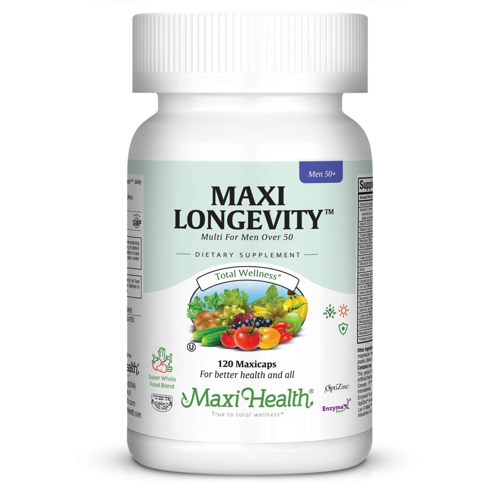 Hommes Multivitamine 50 Plus – Multivitamine quotidienne pour les hommes de plus de 50 ans avec vitamine B12, A, D, C, Zinc, Magnésium et plus – Énergie, Imune et Soutien cardiaque Hommes Multivitamines - Non-OGM – 120 Capsules