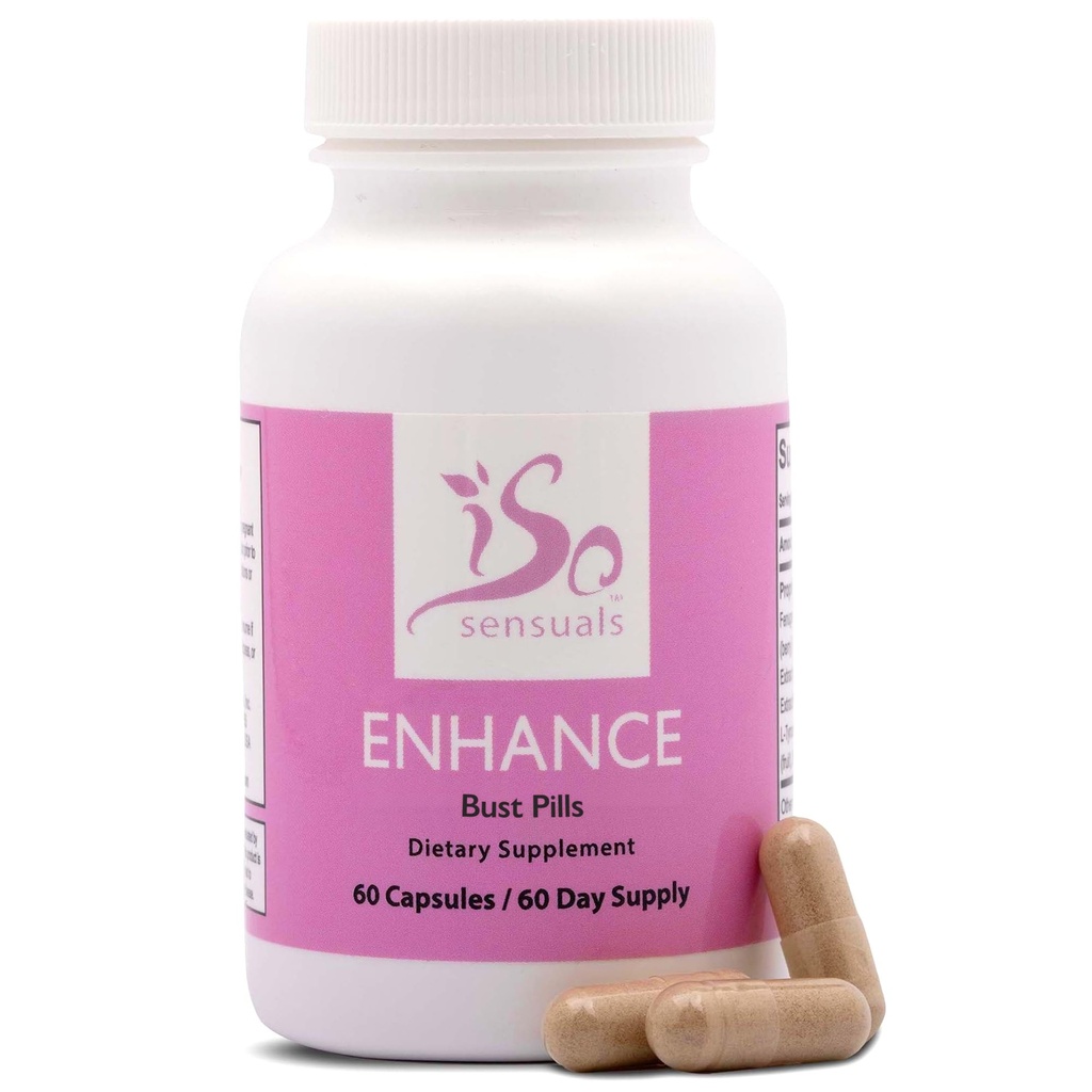 IsoSensuals améliorer l'élargissement mammaire pilules - pilules d'amélioration mammaire pour les femmes, Enhancer mammaire, ingrédients tout-naturels, 60 capsules