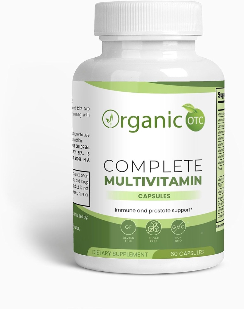 Multivitamine bio complète générique - Comprend complexe de vitamine B, thé vert, grenade et mélanges à base de plantes - Capsules végétariennes - Maintenir une vie équilibrée - 60 Capsules