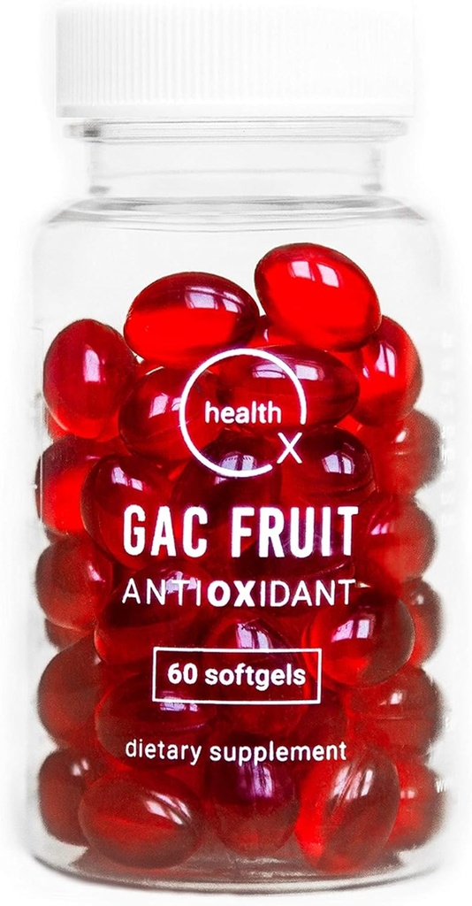 OX HEALTH Super Antioxydant Supplément de Gac Super Fruit de DHA de Momordica 60 Softgels soutient le vieillissement en santé