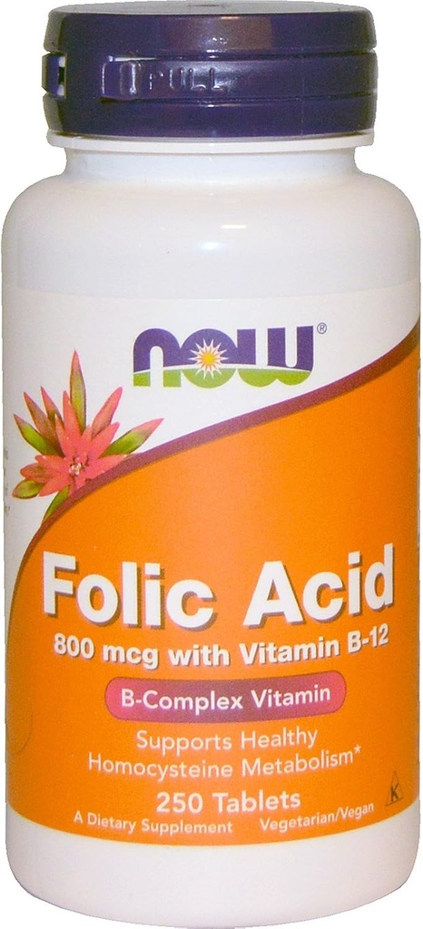 Acide folique 800 mcg, 250 comprimés (paquet de 4)