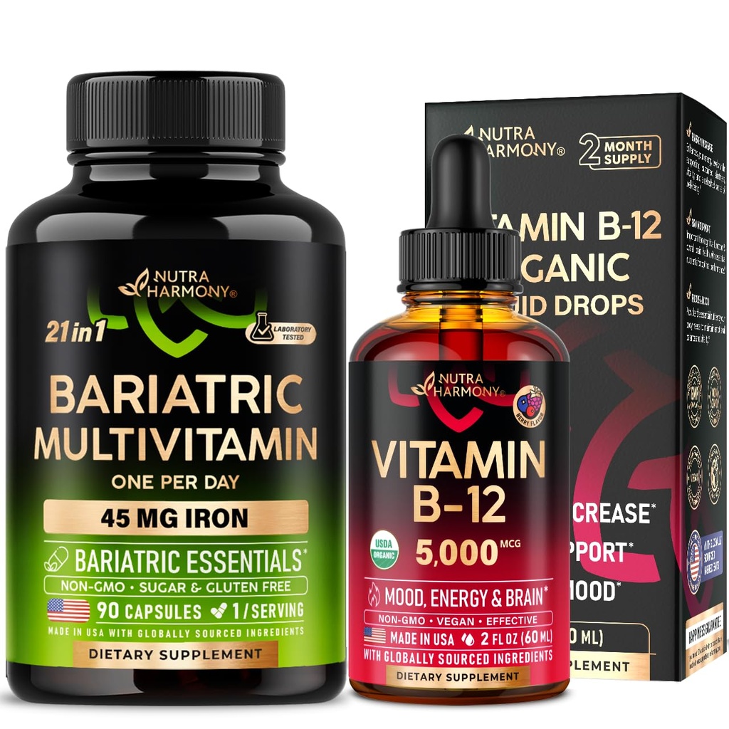 Bariatric Multivitamin Capsules & Organic Vitamin B12 Drops