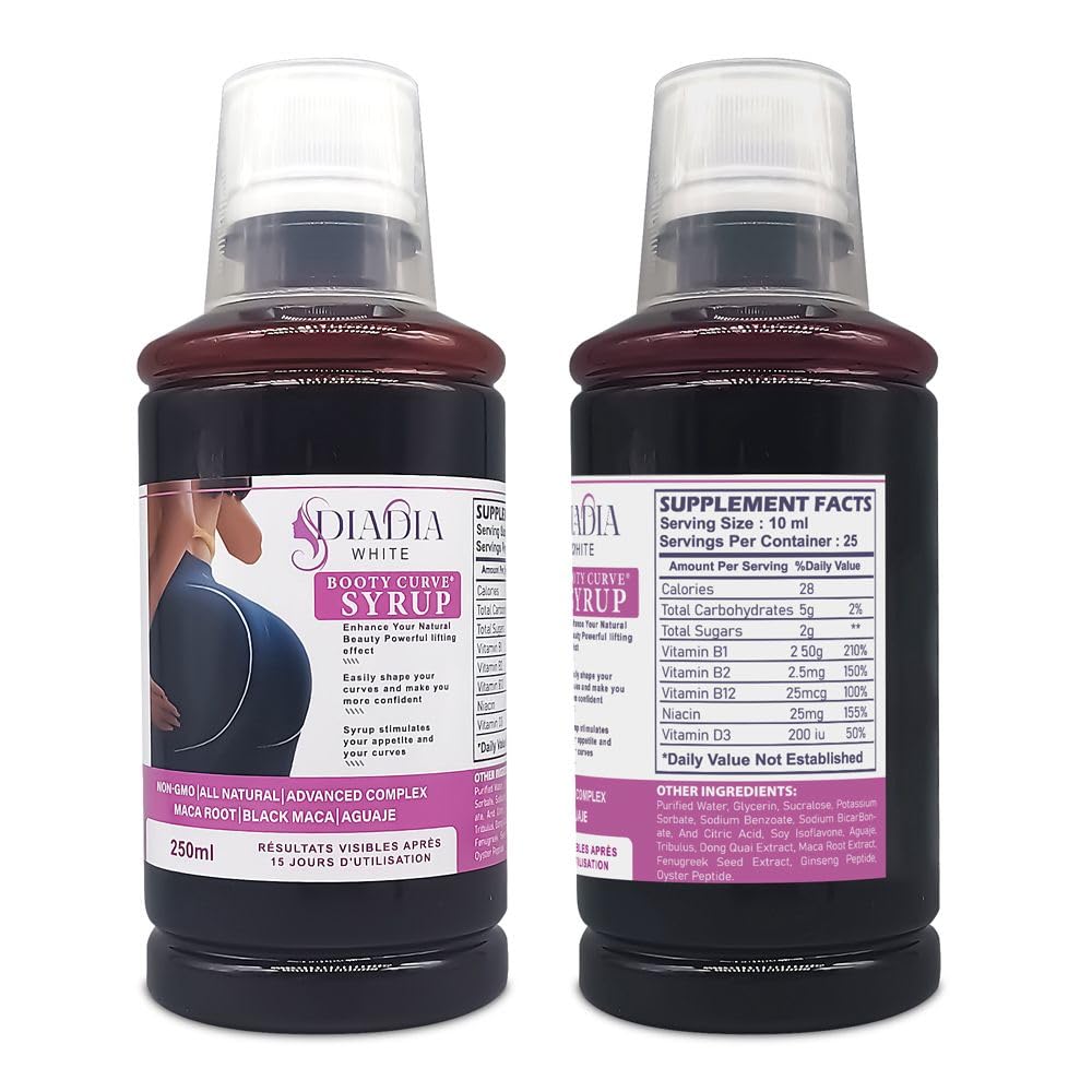Booty Curve Sirop Big Butt Enlargement, Butt Enhancement Syrup 250ML
