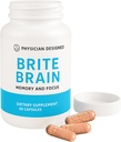 physicien conçu Brite Cerveau Supplement Ultra CoQ10 avec PQQ-Q pour l'énergie, la santé du cerveau et de la focus Micro-Active
