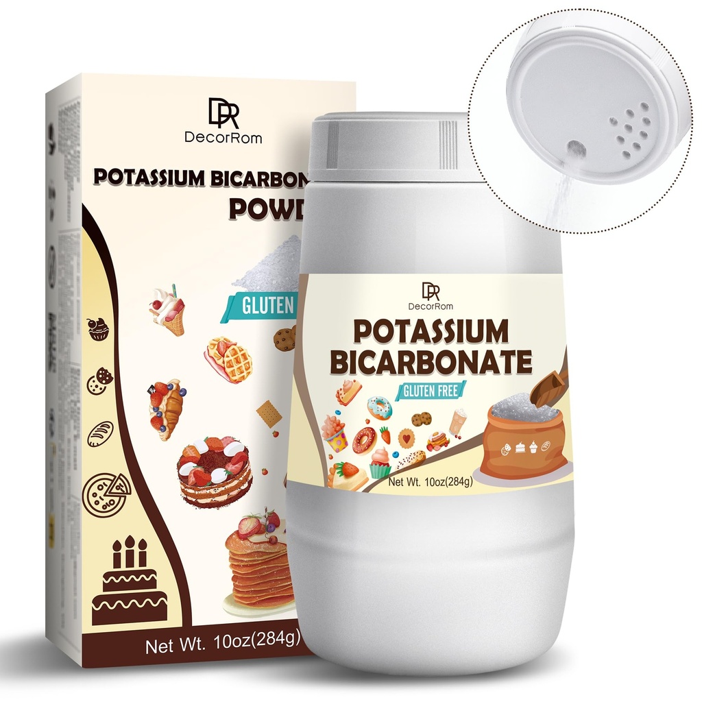 Bicarbonate de potassium 10 oz - 100% poudre de biocarbonate de potassium pur pour les plantes, les gâteaux, la vinification, le levain - Potassium de qualité alimentaire Bicarbonate d'agent de levain pour la cuisson, les cookies, les collations
