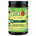 Vital All-in-One Daily Powdered Supplement - Natural Greens Superfood Powder for Energy & Health, Super Greens Powder Drink Mix with Probiotic & Antioxidant Support - 4.23 oz (12 Servings)
