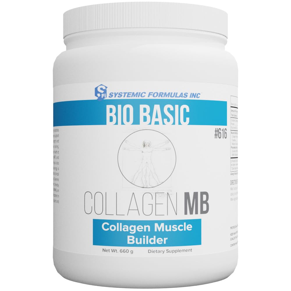 Systemic Formulas Collagen MB #616 Collagen Muscle Builder Protein Supplement for Metabolic Support, Joint Health, and Anti-Aging, Glycine Rich Formula (660 g)
