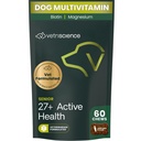 VetriScience Senior 27+ Santé active Chews, Canine Plus Multivitamine quotidienne pour chiens âgés, vitamines équilibrées, minéraux et antioxydants, soutien au vieillissement et au mieux-être en santé, Veggie, 60 Comte