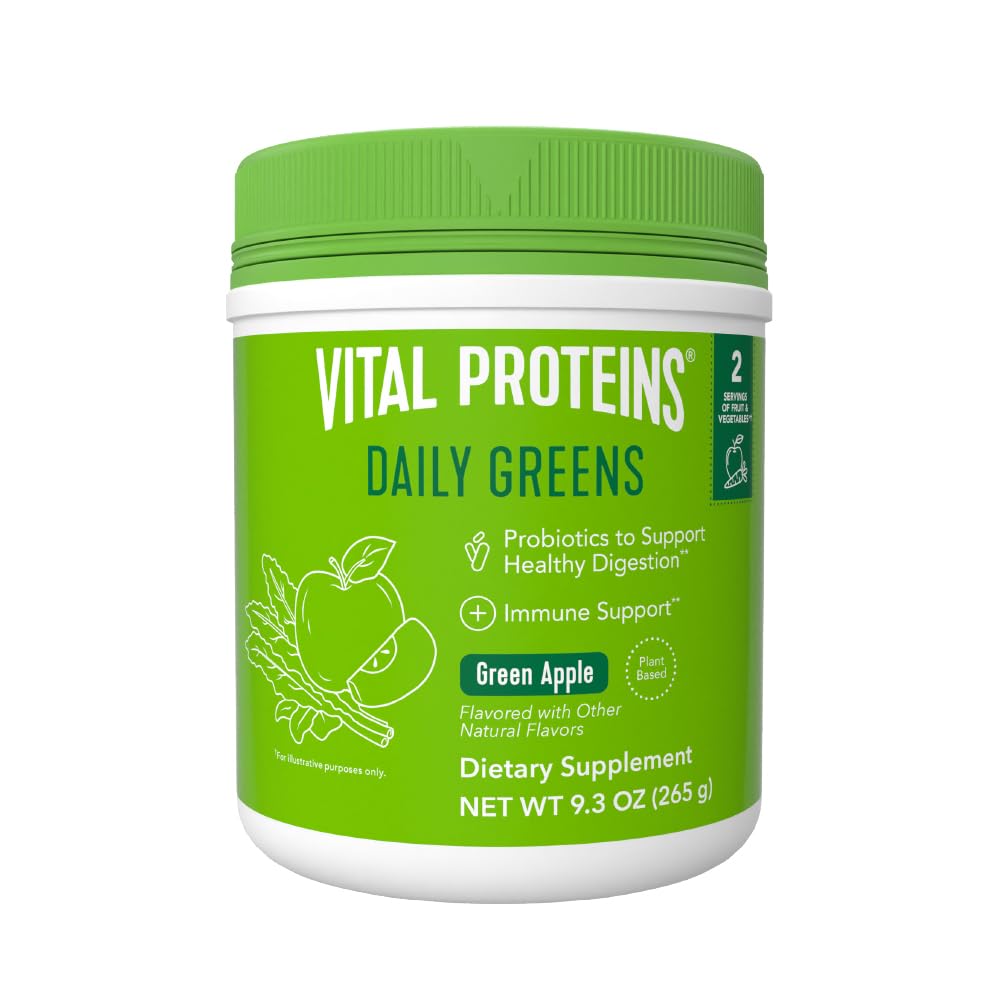 Vital Proteins Green Apple Daily Greens, 9.3 OZ