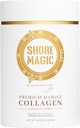 Shore Magic Premium en poudre de collagène marin de types I à IV de poissons sauvages, hydrolysés, non aromatisés et sans odorat de 9g de protéines par service – soutient la peau, les cheveux, les ongles, les articulations et les os