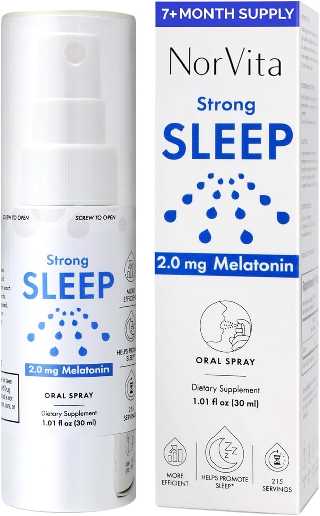 Vaporisateur Melatonin pour sommeil 2 mg (215 portions) - Vaporisateur Melatonin liquide pour sommeil, formule sublinguale à action rapide, soutient un sommeil sain - Vegan, sans OGM, Vaporisateur Melatonin pour adultes