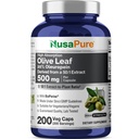 NusaPure Olive Leaf 20% Oleuropein 50:1 Extrait, 500 mg Équivalent à 25 000 mg 200 Vég. Caps appropriés pour les végétariens et les végétaliens, non OGM