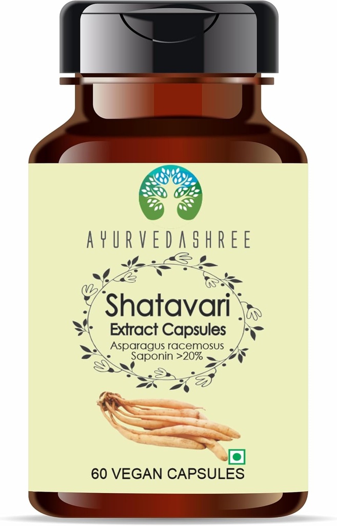 Shatavari Extract 500mg - 60 Capsules Végétariennes.