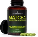 Organic Matcha Green Tea Capsules - Natural Energy Boost - Clean Gradual Caffeine - Japanese Matcha Green Tea Pills - 100% Natural Antioxidant - Calming and Relaxing - 120 Daily Capsules - 2,000/mg