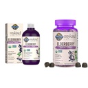 Garden of Life Organics Plant-Based Elderberry Immune Syrup 6.59 fl oz & Organics Elderberry Gummies for Adults & Kids