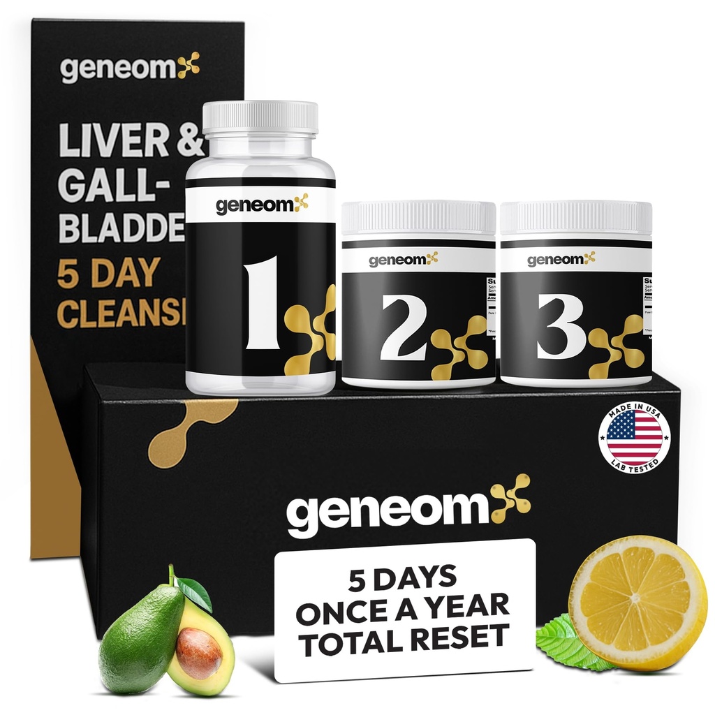 Advanced 5-Day Liver & Gallbladder Cleanse & Detox Formula – Lemon Juice Powder, Malic Acid, Magnesium & Vitamin C – Supports Liver Function, Bile Flow & Gallbladder Health