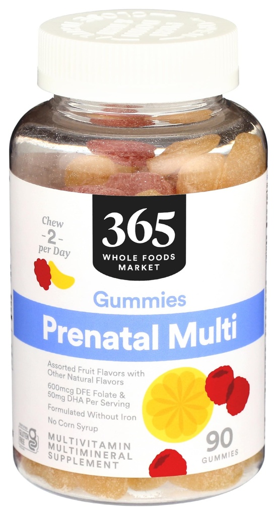 365 par Marché des aliments entiers, Gummy prénatal, 90 comte