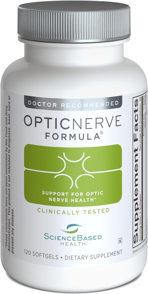 Formule Nerve Optic – Supplément pour les yeux supportant la fonction Nerve et la circulation oculaire – testé cliniquement avec Oméga-3, Vitamines B, CoQ10, acide alpha lipoïque, Ginkgo et antioxydants – 30 jours d'approvisionnement