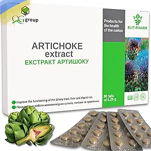 Groupe QG Extrait d'artichaut pur (80 comprimés - 200 mg chacun) Supplément alimentaire pour la santé du foie et le soutien de la digestion - Supplément pour les hommes et les femmes