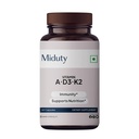 Miduty Vitamin ADK Multivitamin Contains Vitamin A - D3 - K2 Vitamin ADK Supplement for Men and Women - 60 Capsules