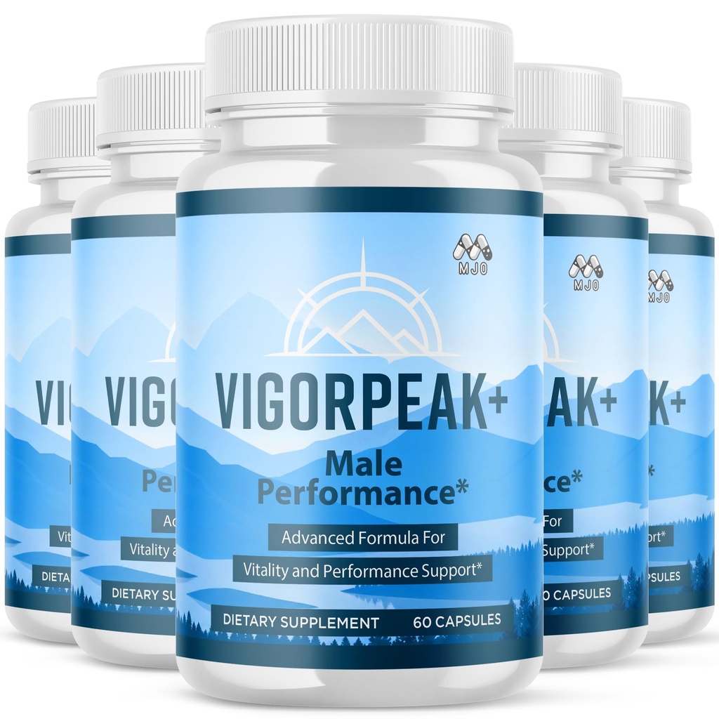 (5 Pack) Vigorpeak Pills for Men, Official Vigor Peak Male Capsules with All Natural Ingredients, Advanced Vigorpeak Men's Health and Wellness Pills with Maximum Strength Multivitamins (300 Capsules)
