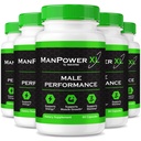 (5 Pack) ManPower XL Pills for Men, Original Man Power XL Formula with Premium, Natural Ingredients to Support Steady Energy, Performance and Stamina | Easy-to-Swallow Male Capsules (300 Capsules)