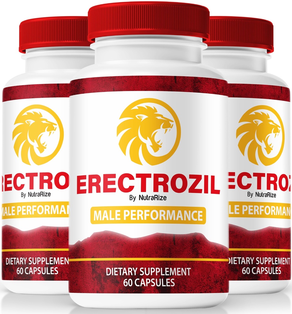 NutraRize (3 Pack) Erectrozil Pills for Men, Official Performance Formula, All-Natural Capsules to Support Stamina and Overall Health, Premium Erectrozel Pastillas Review (180 Capsules)