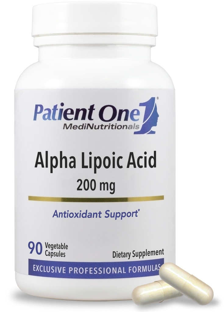 Patiente Un acide alpha lipoïque (ALA) 200 mg d'antioxydant supplémentaire pour soutenir la santé nerveuse et hépatique*
