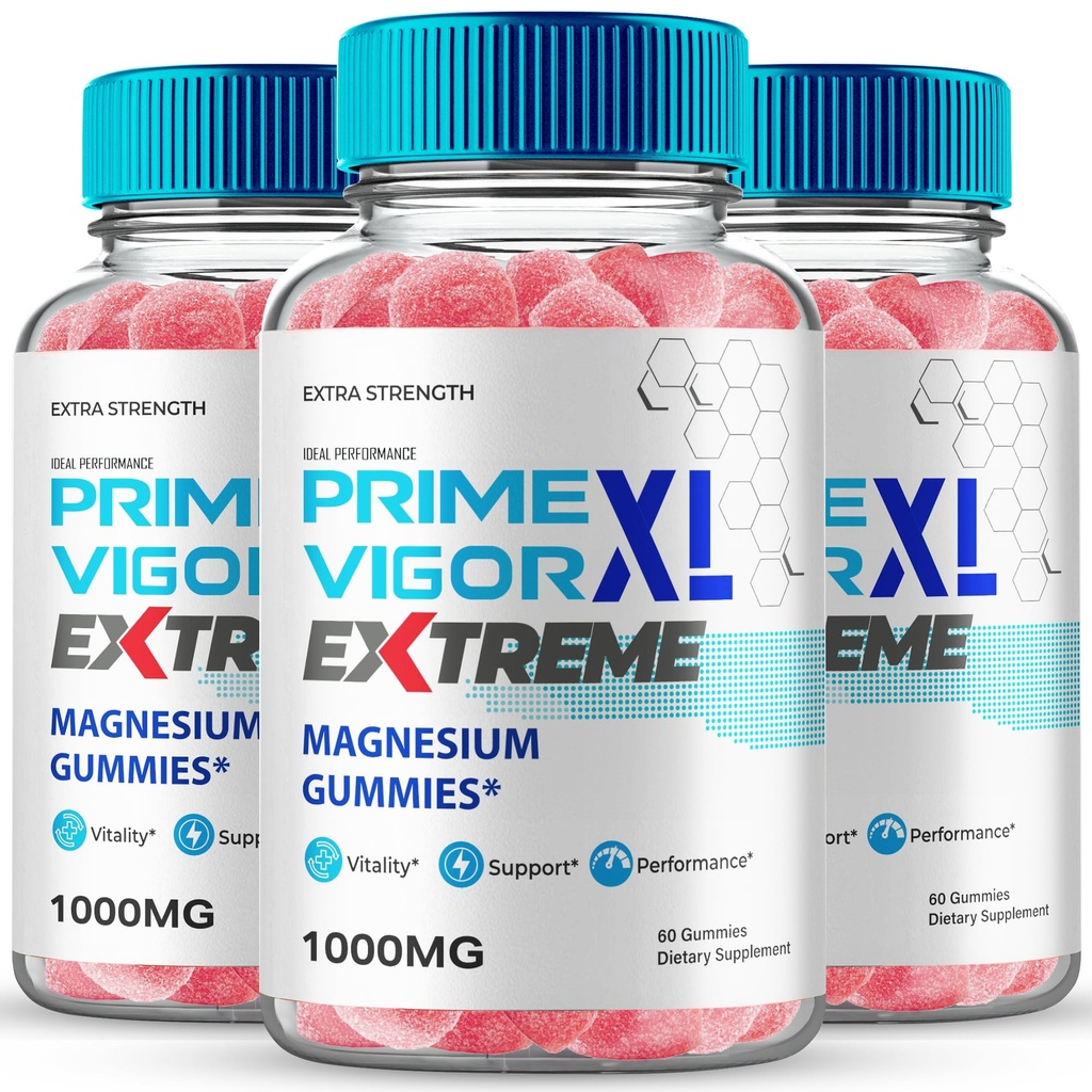 Prime Vigor XL Extreme Gummies, PrimeVigor XL Extreme Supplement Gummies for Men - Extra Strength Performance All Natural Supports Stamina, Endurance and Energy, PrimeVigorXL Men Reviews (3 Pack)