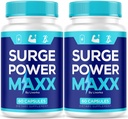 (2 Pack) Surge Power Maxx Supplement for Men, SurgePower Max Male Pills Formula, Premium All Natural Advanced Support, 120 Capsules for 2 Months