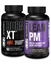 Jacked Factory 24/7 Fat Burner Stack - Brûler XT MAX Fat Burner haute performance (90 capsules) - Lean PM Nighttime Sleep Support for Weight Loss and Appetite Suppression (60 capsules)